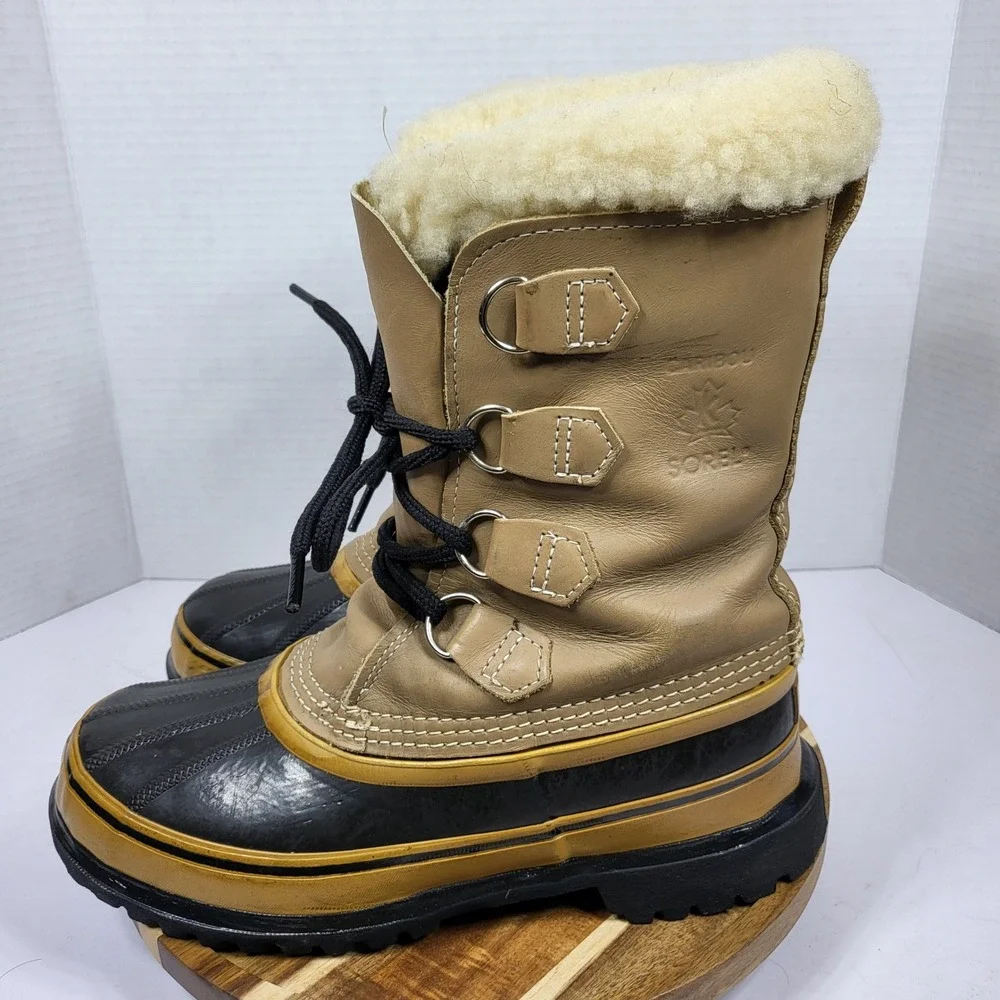 Vintage Sorel Kaufman Women's Caribou Wool Lined Waterproof Duck Boots‎ Size 6